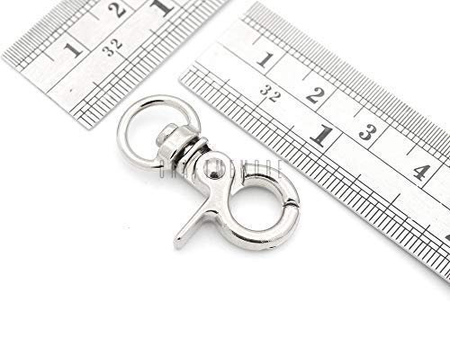 Craftmemore Lobster Claw Clasps Trigger Snap Hooks 1 1/4" X 1/2" Landyard Swivel Clip 10 Pack Ho1 (Gunmetal) #TOP2