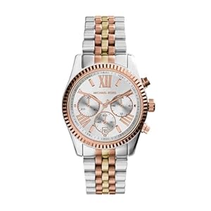 Michael Kors Lexington Watch für Damen, Quarz-Chronographenwerk mit Edelstahlarmband