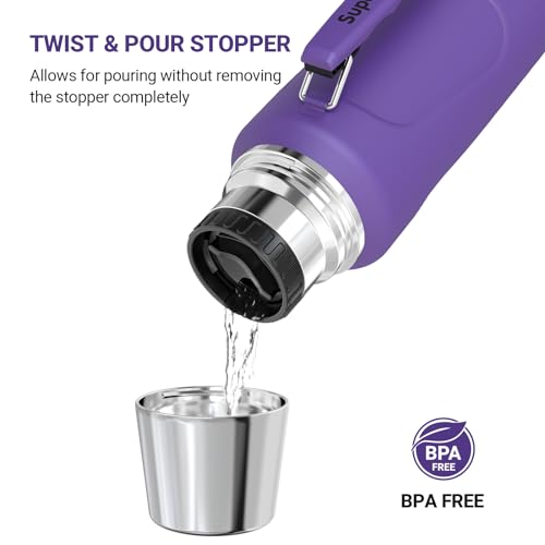 Super Sparrow Stainless Steel Water Bottle, 2L, Wide Mouth Vacuum Insulated Flask, BPA-Free ThermosBottle - Image 3