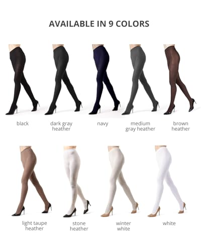 Image of MeMoi Boston Ribbed Cotton Sweater Tights, Warm Opaque Winter Tights