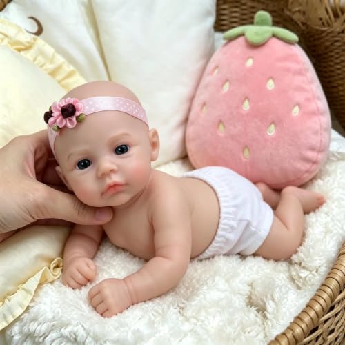 Zero Pam 30CM Bebe Reborn Silicona Cuerpo Completo Niña, Bebé Niña De Silicona Realista, Realistas Muñecos Bebe Recién Nacidos