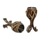 Pine Ridge Wild Deer Antler Stag Whiskey Wine Glass, Unique Drinking Wine Goblet For Bourbon Scotch Whisky And Cocktails, Bar Glasses Pack of 2