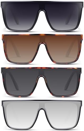 KUGUAOK Gafas de sol cuadradas vintage de gran tamaño para mujer,...