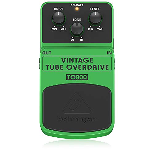 Behringer TO800 equipo de m�sica adicional, equipos de m�sica adicionales, 100-230V, 50/60 Hz, 7 cm, 12.3 cm, 5.4 cm, Verde, VINTAGE TUBE OVERDRIVE TO800, Guitar Pedal