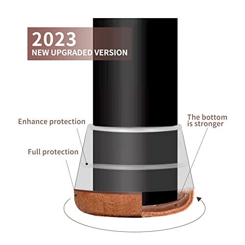 Extra Small Chair Leg Floor Protectors For Hardwood Floors,Metal Chair/Bar Stool Leg Feet Protectorschair Leg Covers Protect Floors From Scratches Reduce Noise (S-24Pcs-Fit(0.6"-0.8")) #TOP1