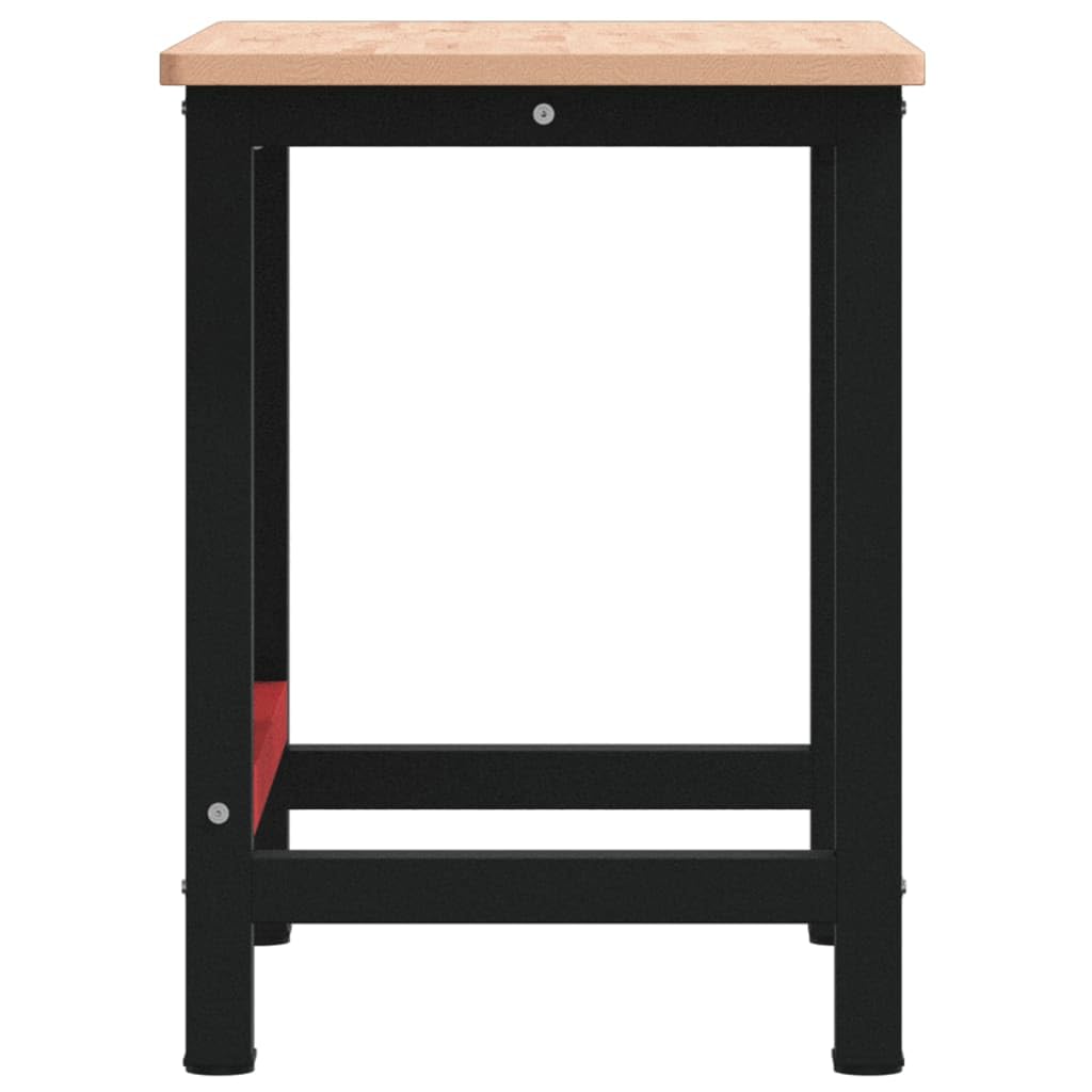 vidaXL Werkbank 100x60x81,5 cm Massivholz Buche Rechteckig, Arbeitstisch, Werkzeugbank, Werkbank Massivholz, Werktisch, Werkbank Holz, Werkbank Metall