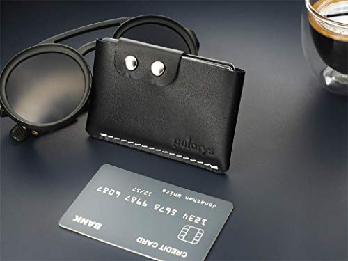 PULARYS Mini Wallet HOBBY - Credit Card Case - Italian Leather - Space for up to 8 Cards - Pockets for Coins and Bills - Modern Design For Men and Women - Fashionable Colors2