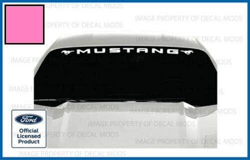 Decal Mods CSOFTPINK - Cartel para parabrisas delantero compatible con Ford Mustang (2015-2021), calcomanía gráfica V6 Pony, PMP (rosa bebé suave)
