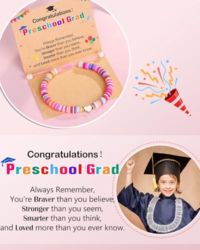 PINKDODO Kindergarten Preschool Graduation Gifts for Girls Class of 2025 Bracelet Kindergarten Pre K Graduation for Daughter Granddaughter Niece4