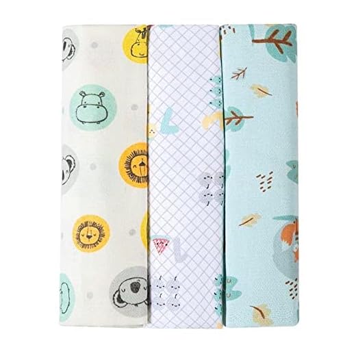 Kit 3 Cueiros Papi Flanelado 1,0x0,8m Estampado Neutro Verde