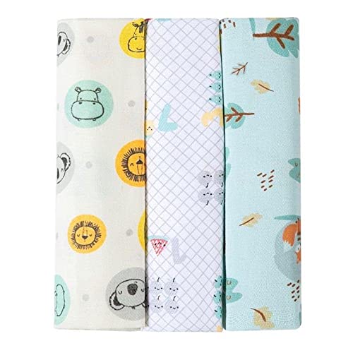 Kit 3 Cueiros Papi Flanelado 1,0x0,8m Estampado Neutro Verde