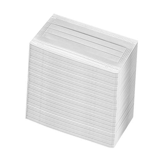 Image of ASGARD Nonwoven Fabric Disposable Multilayer Protective Mask (White, Pack of 50) for Unisex