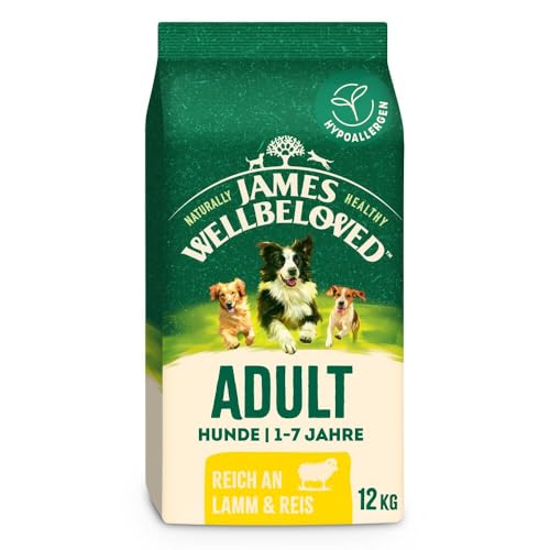Produktbild von JAMES WELLBELOVED Adult Lamm & Reis Trockenfutter für Hunde - 12 kg