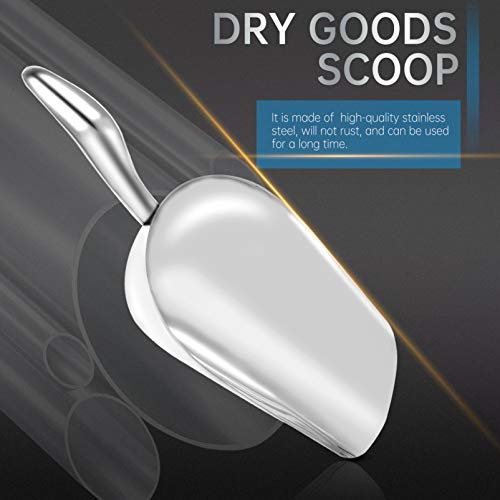 Colher de gelo de aço inoxidável YARDWE de metal para doces e farinha de pipoca para festa de casame