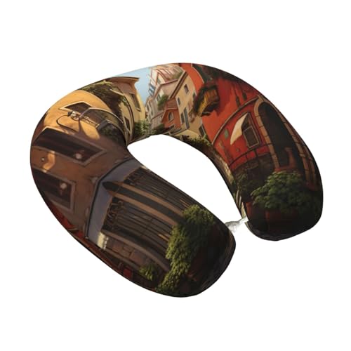 Almohada de viaje Polycotton Negra con espuma viscoelástica miniatura 2