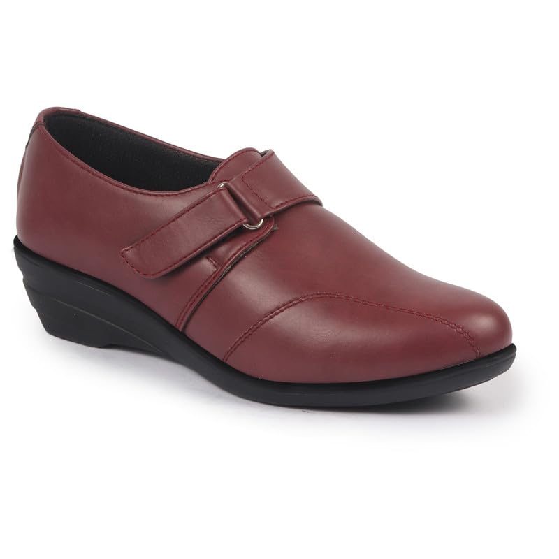 Image of FAUSTO Women's Outdoor Fashion Hook and Loop Platform Heel Wedges