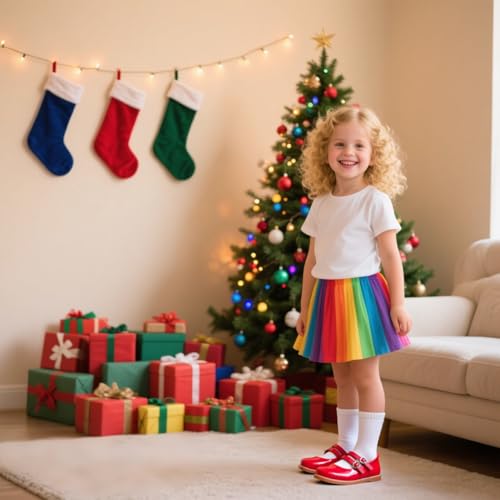 Image of GINFIVE Toddler Girls Dress Shoes Little Kids Flats School Mary Janes Shoes