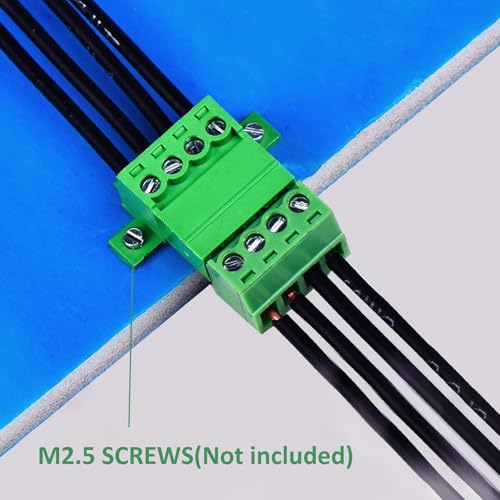 Bloque de terminales de tornillo de 8 pines, conector tipo Phoenix 3.81mm para cables 16-28 AWG 4