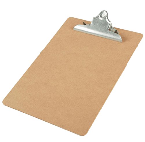 Fablcrew Porte-Bloc en Bois Robuste et Imperméable Presse-Papiers avec Clip Planchette à Pince A4 Papier Pour Bureau Scolaire