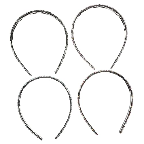 PATKAW 4 Piezas Diadema De Perlas De Diamantes De Imitación Diademas Para Mujer Tocado De Fiesta De Moda Cuidado De La Piel Diadema Lazos Con Joyas Demaquillante Bandas Para El Cabello