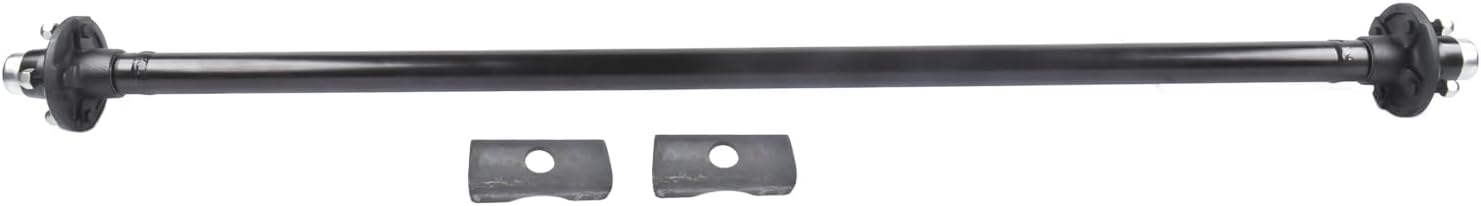 Rated to 2000 lbs Trailer Axle 63" Hub Face, 4 x 4 Idler Hubs, 4-Lug, Fits Small Boat Camper Trailer