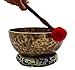 KHÜSI~ 10” Antique Hand-hammered Tibetan Singing bowl ~ Professional master -healing meditation bowls set, Meditation Kit for Chakra Healing and ZEN ~ Hand-made Percussion ~ Gift Set.