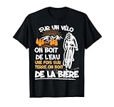 Vélo de route cadeau humour Vélo De Route Pour Papa Eau Apéro Bière Cadeau Humour Homme T-Shirt