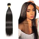 34 Inch Human Hair Bundles Natural Black Straight Bundles Double Weft Real Color 1B Straight Hair Weave Peruvian Grade 8A Virgin Remy Hair Extensions 300g