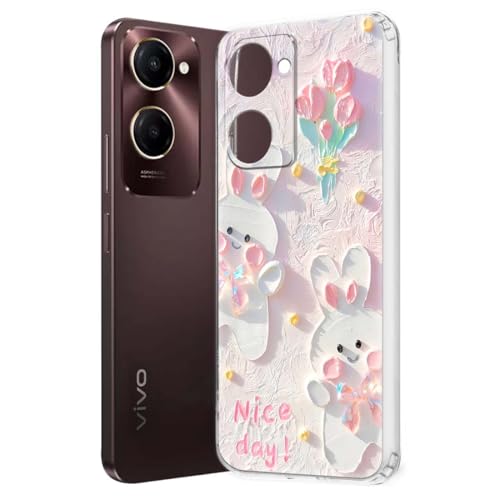 Fashionury Soft Mobile Back Cover for Vivo Y28s 5G (Silicone_Multicolor)