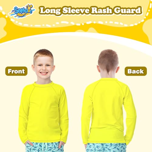 Image of Boys' Rash Guard Long Sleeve UPF 50 Sun Shirts for Toddler Kids Youth Water Swimming Rashguard