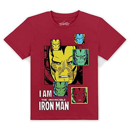Image of Kidsville Marvel Comics Printed Regular Fit Black Cotton Boy's T-Shirt