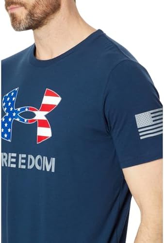 Under Armour Men's Freedom Graphic Short Sleeve T-Shirt, (408) Academy/Steel/Logo, X-Large — view 2