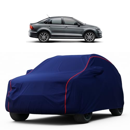 Image of Heavy-Duty Car Cover for Compatible with Volkswagen Vento (2010 to 2025 All Models) Deluxe Car Protection Cover - Waterproof & UV-Resistant All-Season Exterior Protection