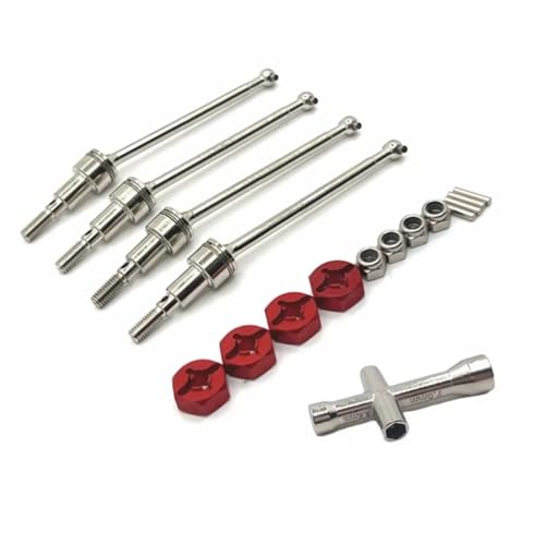 Accouplement d'arbre de transmission métal rouge pour modèles réduits SCY 1/16