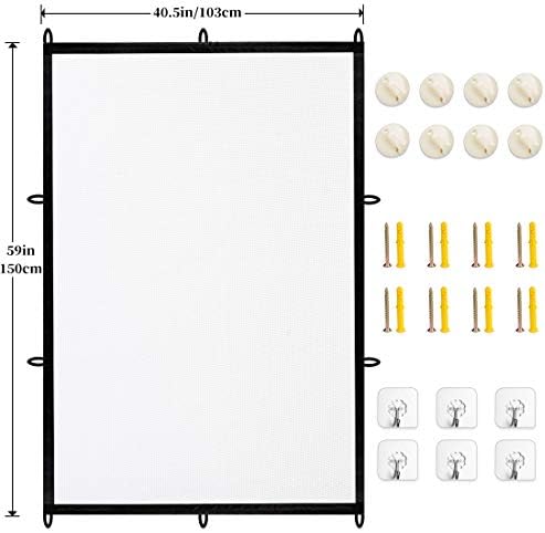 Magic Gate For Dogs, Portable Safety Gate Folding Mesh Stair Gate 150cm X 110cm Fits Most Interior And Exterior Doors Safe Guard for Dogs Cats Babies