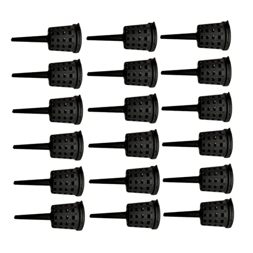 YARNOW Cajas De 100 Uds. Cesta de Fertilizantes Contenedores pantalón Neto cestas Compost Bin abono Bonsai Canasta de fertilización Canasta de Fertilizante para Plantar Bonsai Black