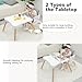 Komcot Baby High Chair, 7 in 1 Convertible High Chairs for Babies and Toddlers, Kids Learning Table, Building Block Table, Toddler Dining Chair with 360° Rotating Seat, 5-Point Safety Harness (Grey)
