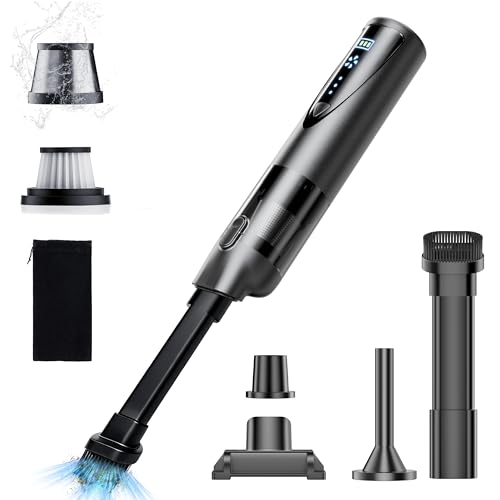 Car Vacuum Portable Cordless, 20000pa 4-in-1mini Handheld Vacuum Cleaner up to 70 Mins Runtime...