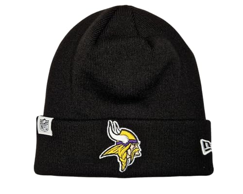 New Era Minnesota Vikings NFL Loop Label Knit Schwarz Beanie - One-Size