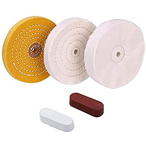 Disques de polissage blanc et jaune 15,2 cm pour ponceuse