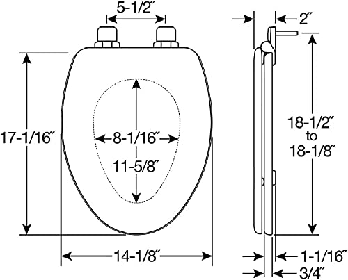 J&V Textiles Round Toilet Seat With Easy Clean & Change Hinge (Agate)* - Image 2