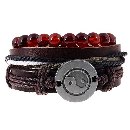 Preisvergleich Produktbild GUXINHOME Männer und Frauen Premium-Lederarmbänder, verstellbar, große Geschenkideen
