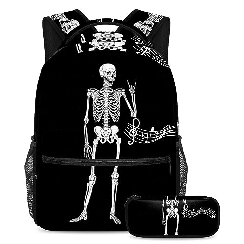 Sac à dos enfant motif tête de mort idéal pour le collège et les sorties du week-end