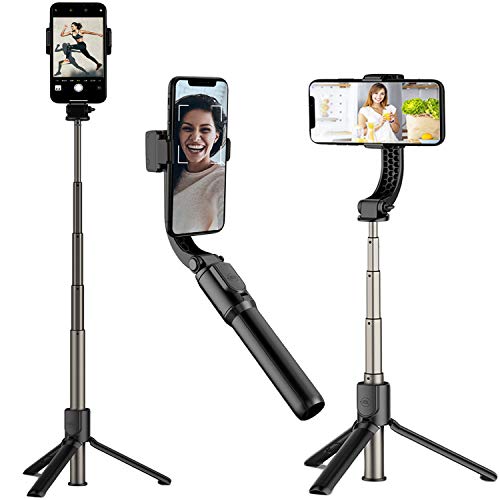 Gimbal Stabilizer for Smartphone, BTMAGIC Selfie Stick Tripod with Remote Mobile Phone Stand for iPhone 12 Pro Max 11 XS Max XS XR X 8 7 6, Samsung Galaxy S10 S9 Note, Android