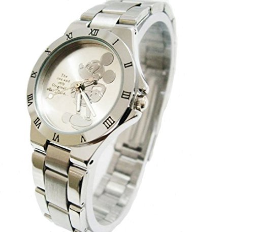 Toutpourtoi [MON120] Montre Acier argenté Mickey Walt Disney Enfant Fille garçon Quartz Cover
