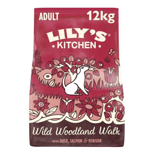 Lily's Kitchen Mit natürlichen Zutaten hergestellt Für ausgewachsene Hunde Trockenfutter Ente Lachs & Hirsch Getreidefreie Rezeptur 12kg – Ansicht 1