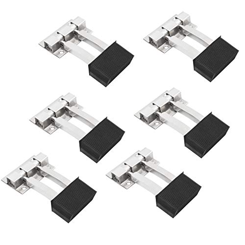 Image of Atlantic Stainless Steel Door Stopper Double Glossy Finish Pack of 6 Piece