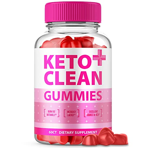 Keto Clean Gummies - Advanced Formula Vegan Keto Gummies Keto Clean Plus ACV Gummies Clean Gummies with Apple Cider Vinegar, Beet Root Juice Vitamin B12, Pomegranate Keto AVC Gummy Bears (60 Gummies)