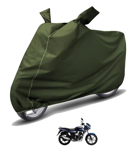 Image of Auto Hub Waterproof Bike Cover Compatible with Bajaj Discover 135 Dustproof, UV Protection Two Wheeler Bike Discover 135 Cover - Green