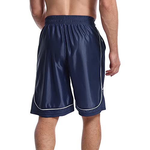 OUTSON Shorts de basquete masculino atlético com bolsos Shorts de treino Seco Soltos Cordões de trei